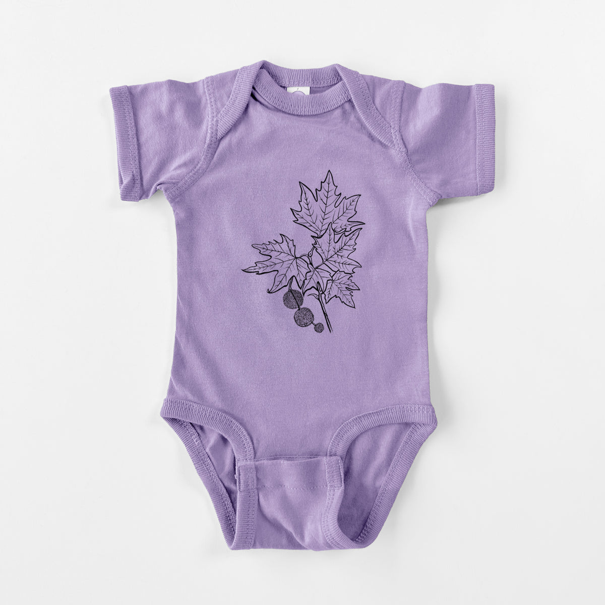 Platanus Orientalis - Oriental Plane Tree Stem with Leaves - Baby Fine Jersey Bodysuit