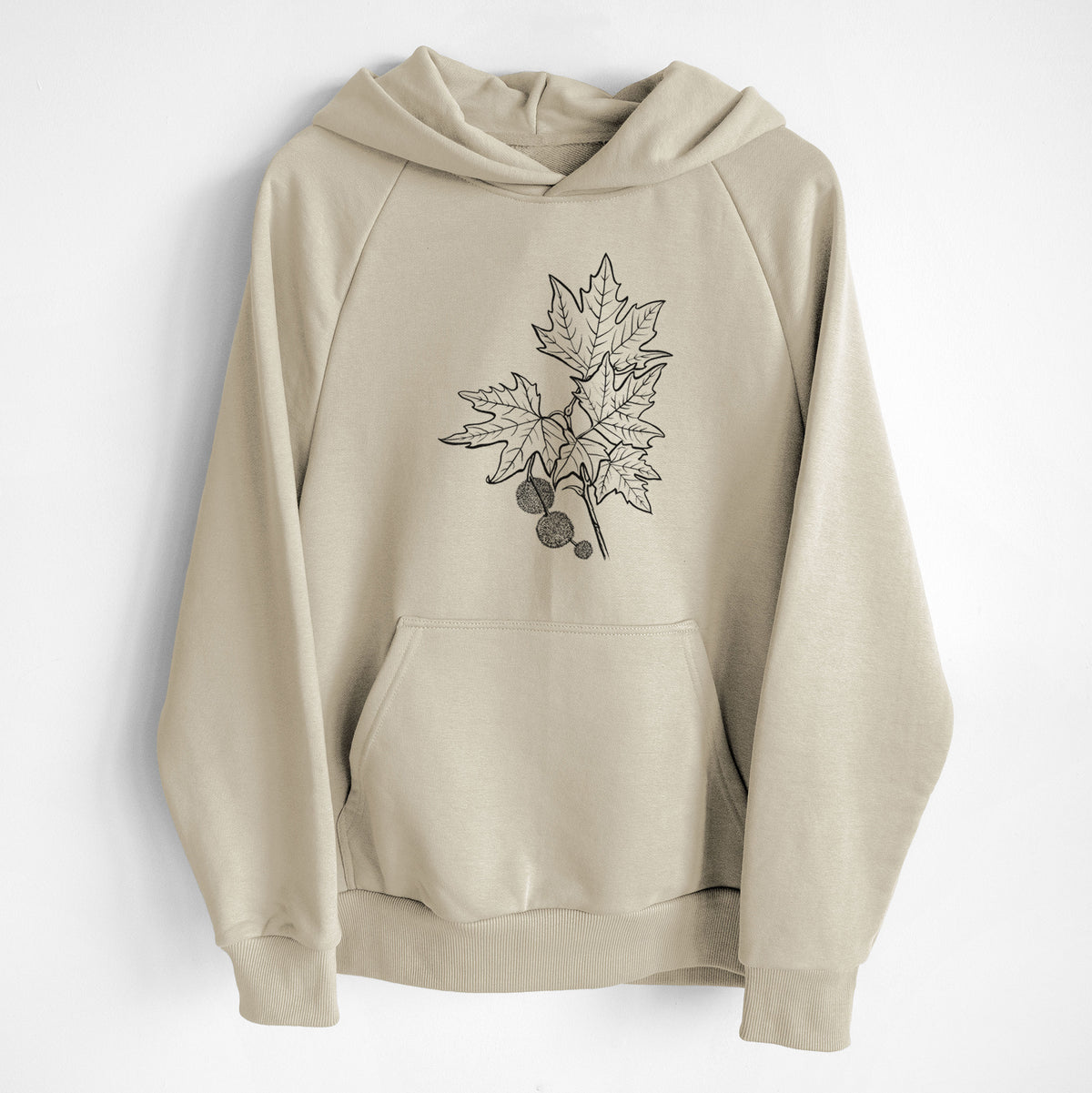 Platanus Orientalis - Oriental Plane Tree Stem with Leaves - UltraLuxe Heavyweight French Terry Hoodie