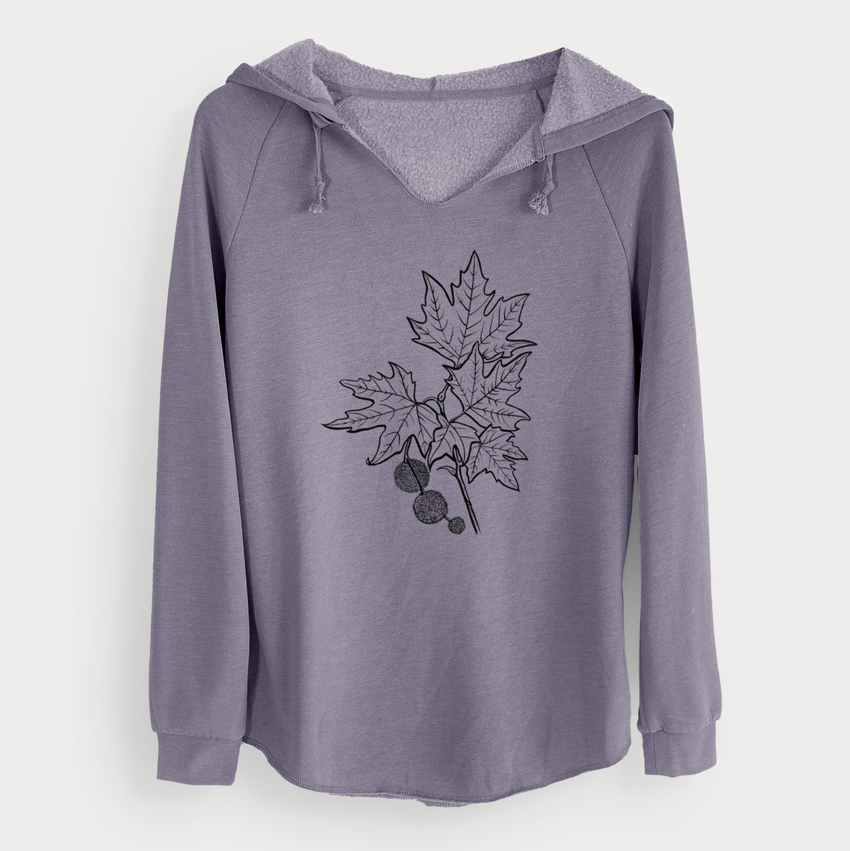 Platanus Orientalis - Oriental Plane Tree Stem with Leaves - Cali Wave Hooded Sweatshirt