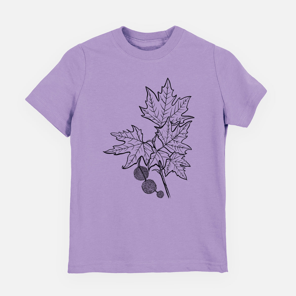 Platanus Orientalis - Oriental Plane Tree Stem with Leaves - Youth Shirt