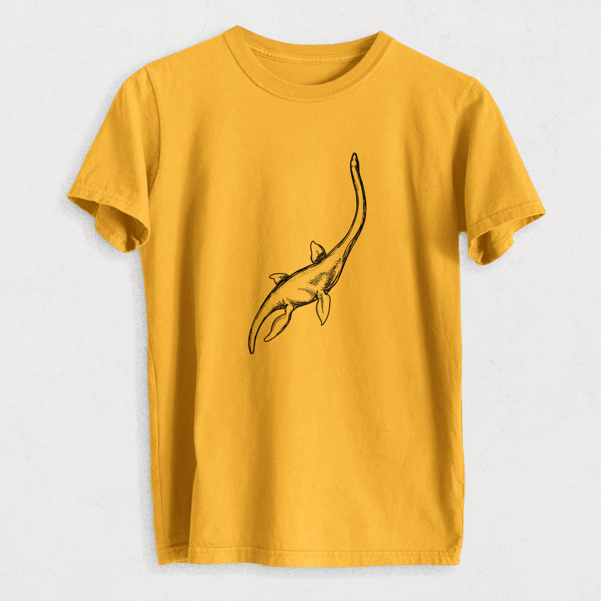 Plesiosaur - Plesiosaurus Dolichodeirus - Heavyweight Men&#39;s 100% Organic Cotton Tee