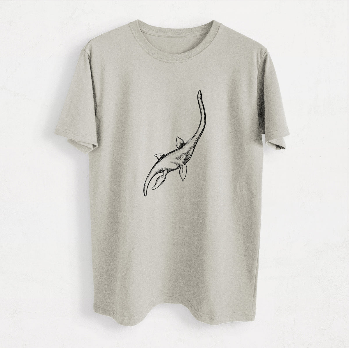 Plesiosaur - Plesiosaurus Dolichodeirus - Heavyweight Men&#39;s 100% Organic Cotton Tee