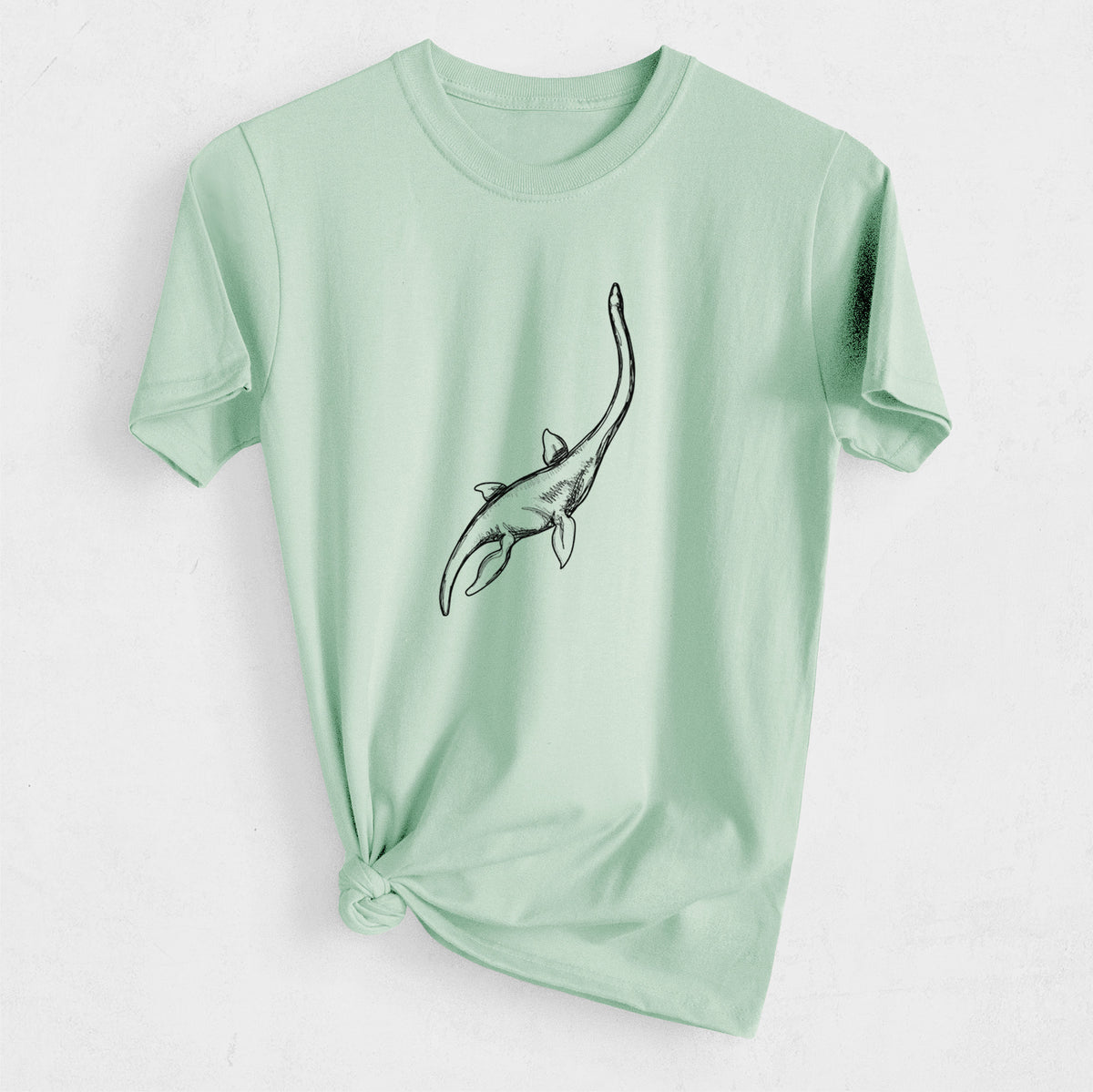 Plesiosaur - Plesiosaurus Dolichodeirus - Heavyweight Men&#39;s 100% Organic Cotton Tee