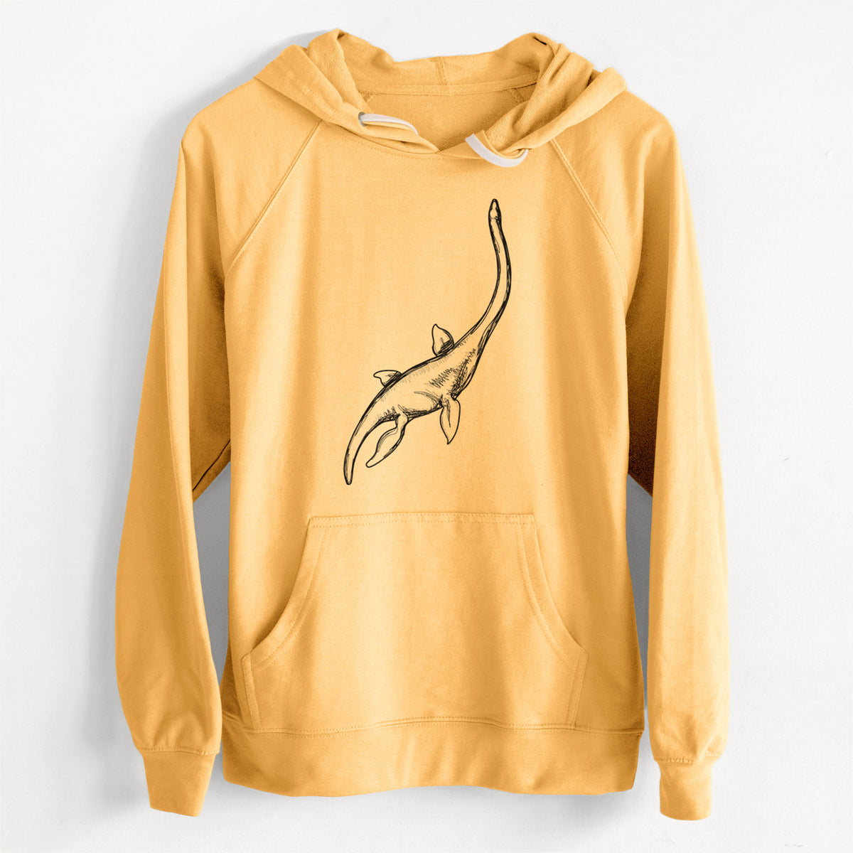 CLEARANCE - Plesiosaur - Plesiosaurus Dolichodeirus  - Unisex Slim Fit Loopback Terry Hoodie