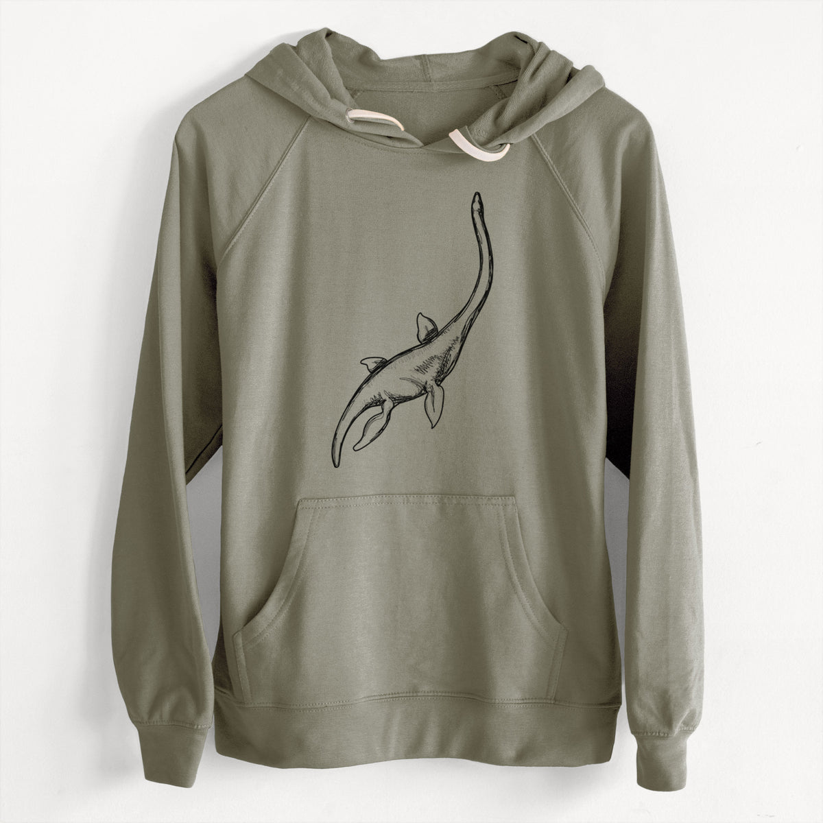 CLEARANCE - Plesiosaur - Plesiosaurus Dolichodeirus  - Unisex Slim Fit Loopback Terry Hoodie