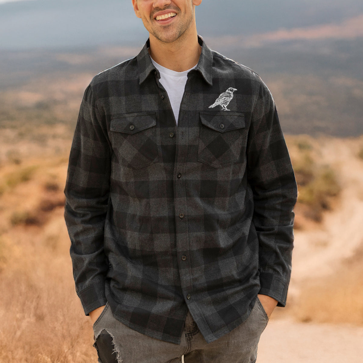 Raven  - Men&#39;s Flannel Shirt