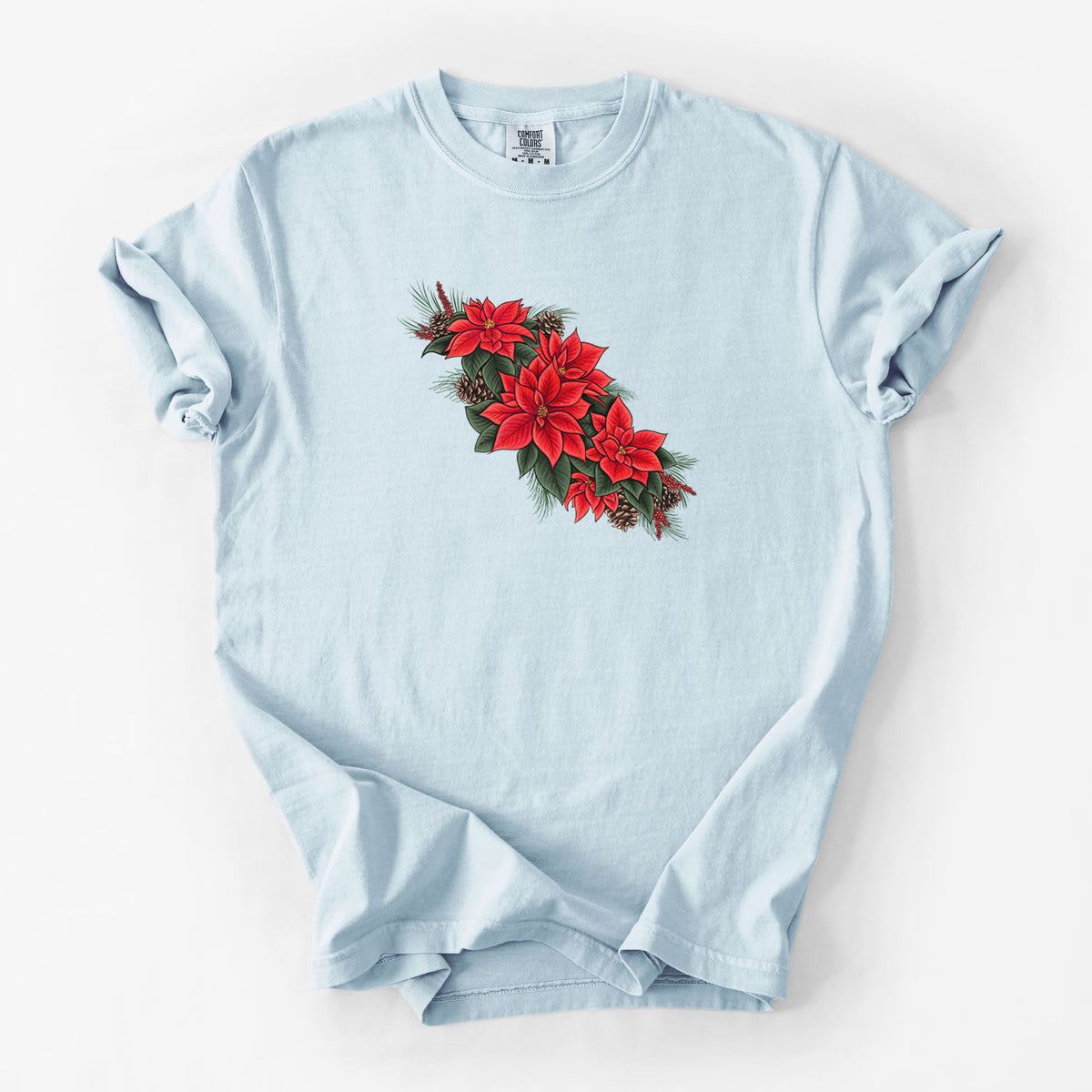 Winter Poinsettias - Euphorbia pulcherrima - Unisex Comfort Colors Garment-Dyed Heavyweight T-shirt
