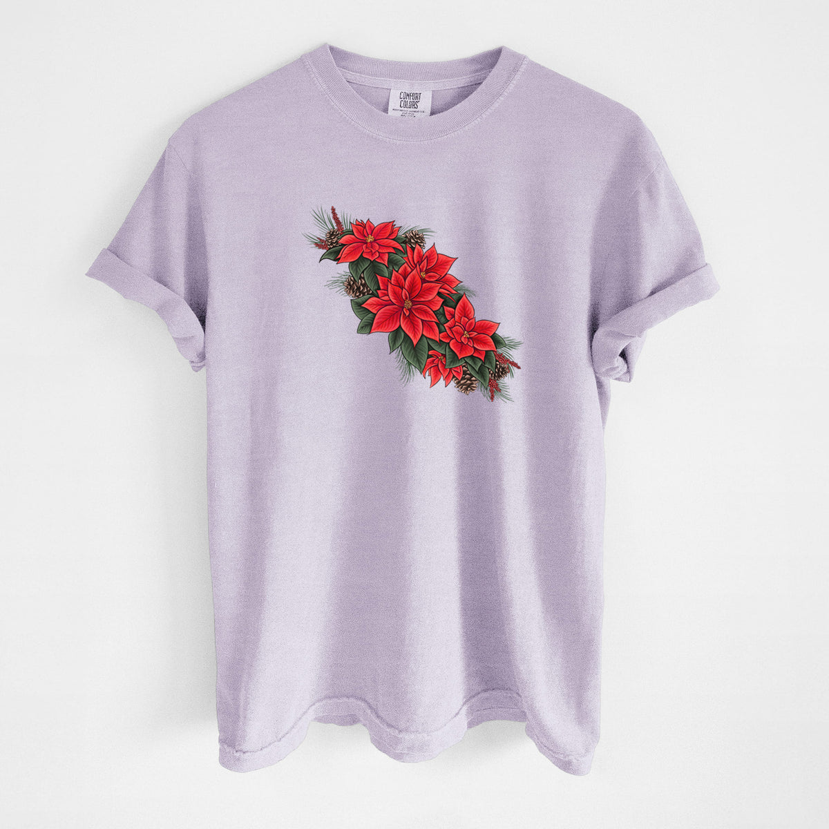 Winter Poinsettias - Euphorbia pulcherrima - Unisex Comfort Colors Garment-Dyed Heavyweight T-shirt