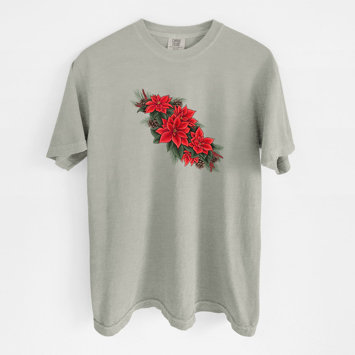 Winter Poinsettias - Euphorbia pulcherrima - Unisex Comfort Colors Garment-Dyed Heavyweight T-shirt