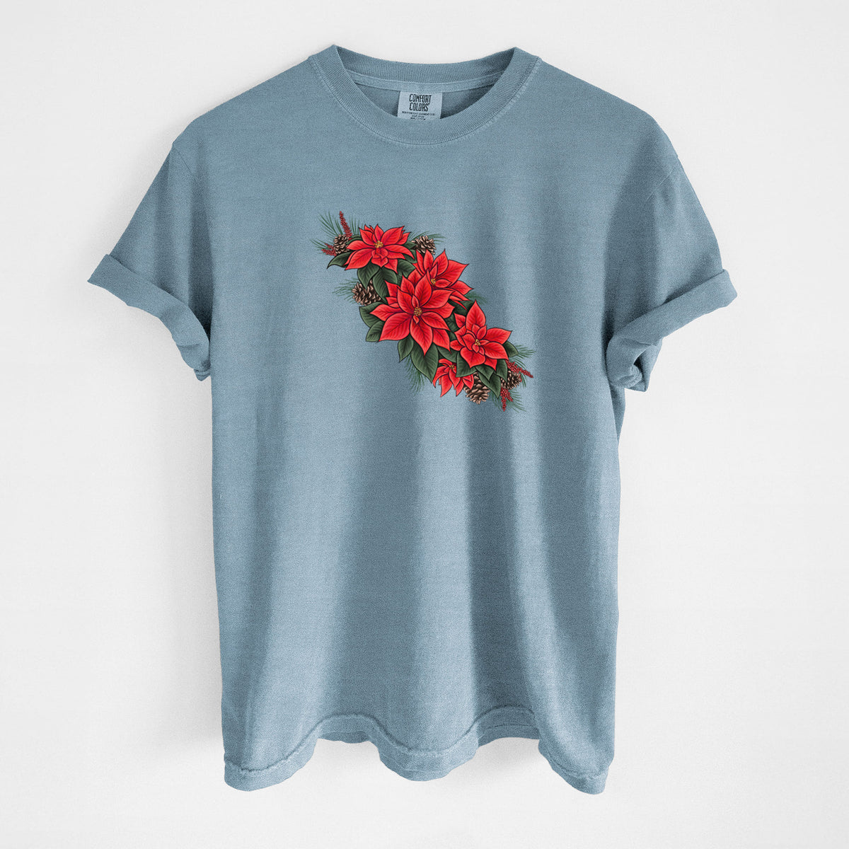 Winter Poinsettias - Euphorbia pulcherrima - Unisex Comfort Colors Garment-Dyed Heavyweight T-shirt