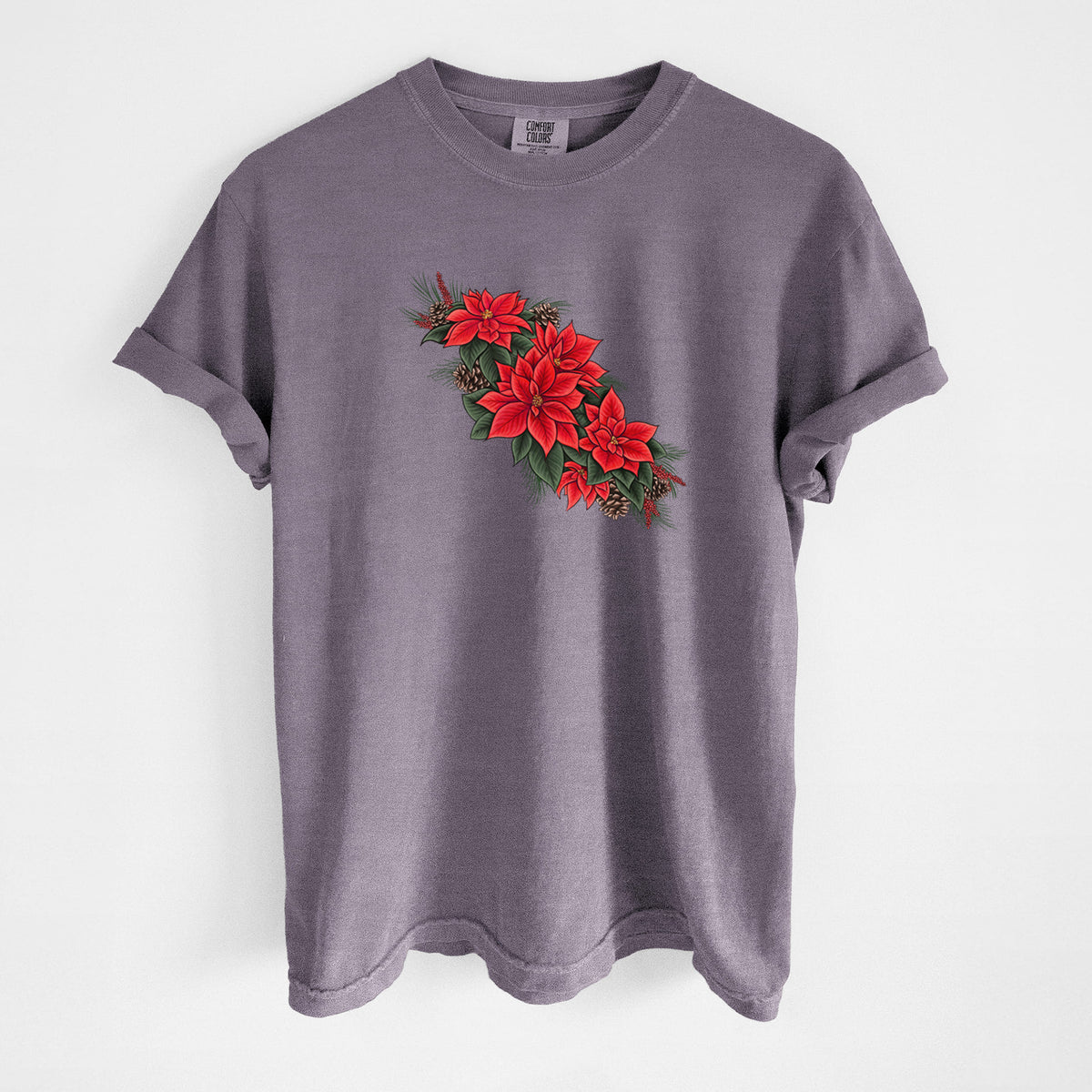 Winter Poinsettias - Euphorbia pulcherrima - Unisex Comfort Colors Garment-Dyed Heavyweight T-shirt