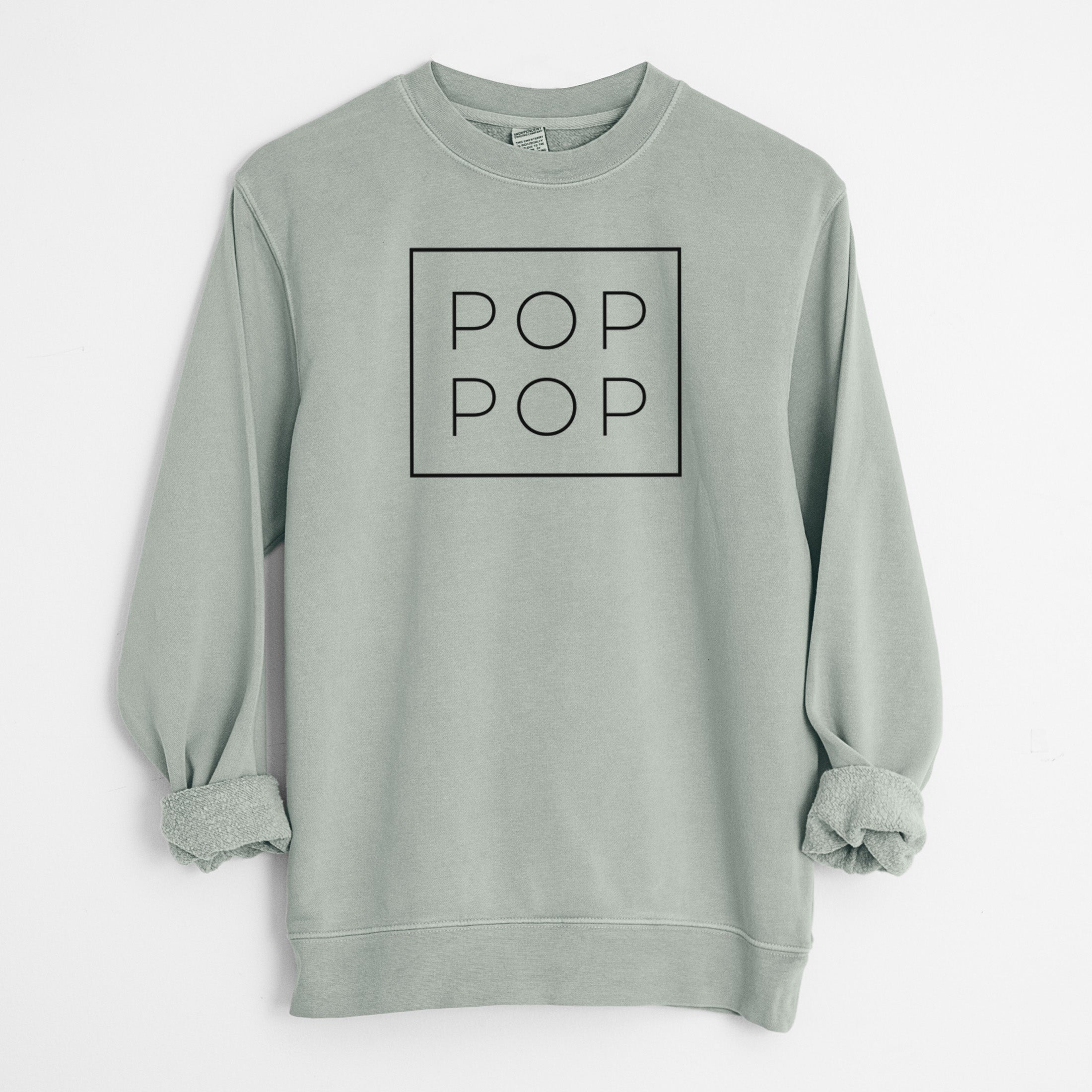 Pop Pop Boxed - Unisex Pigment Dyed Crew Sweatshirt