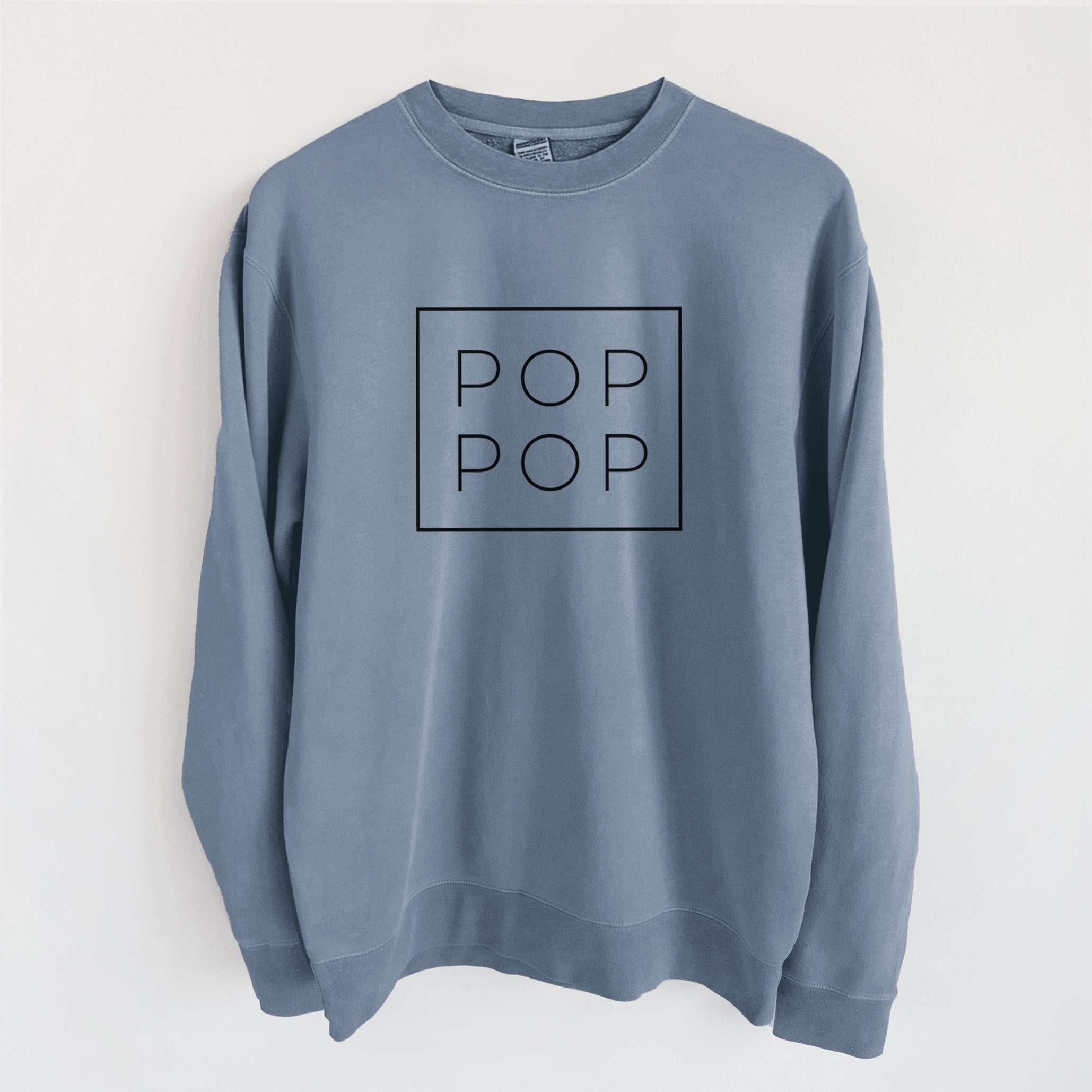 Pop Pop Boxed - Unisex Pigment Dyed Crew Sweatshirt