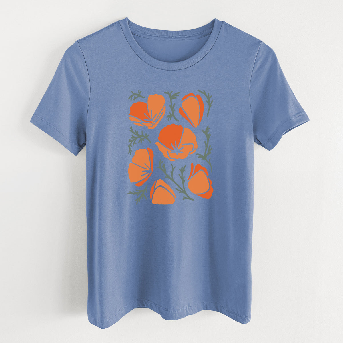 Poppy Vibes - Women's Lightweight Relaxed Fit 100% Cotton Crewneck