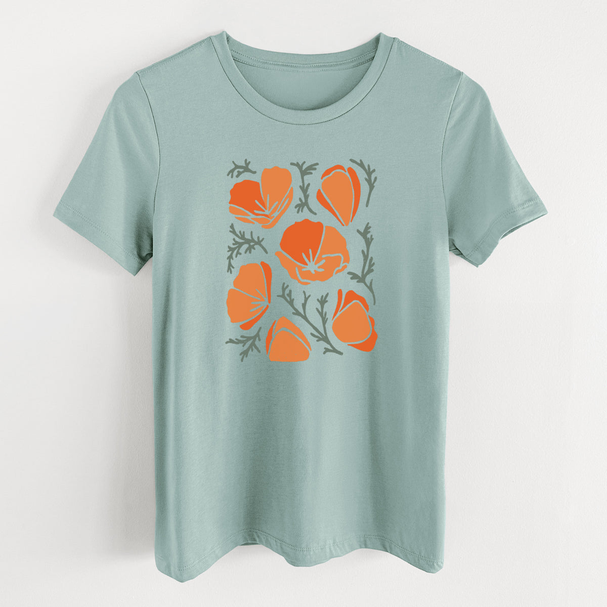 Poppy Vibes - Women's Lightweight Relaxed Fit 100% Cotton Crewneck