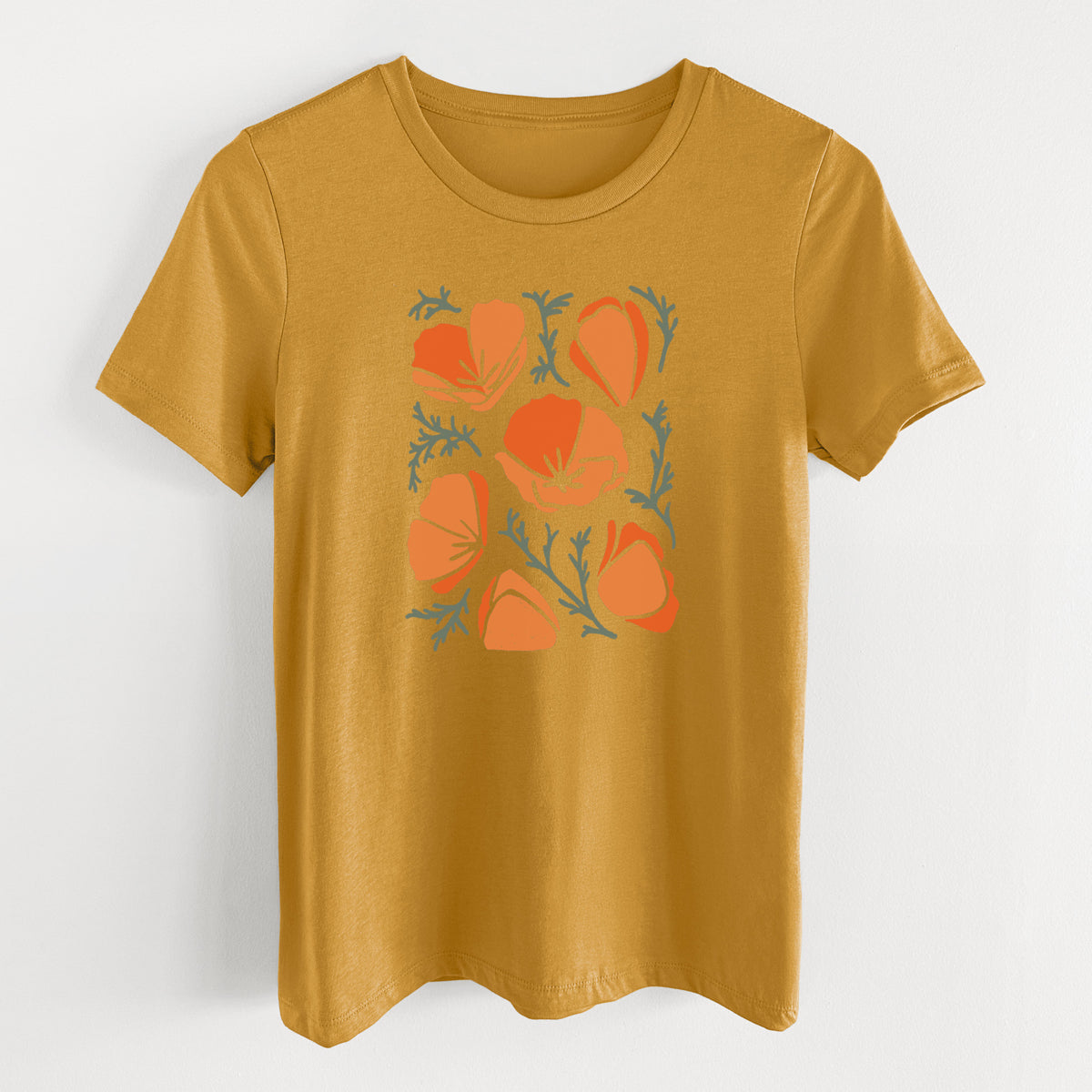 Poppy Vibes - Women's Lightweight Relaxed Fit 100% Cotton Crewneck