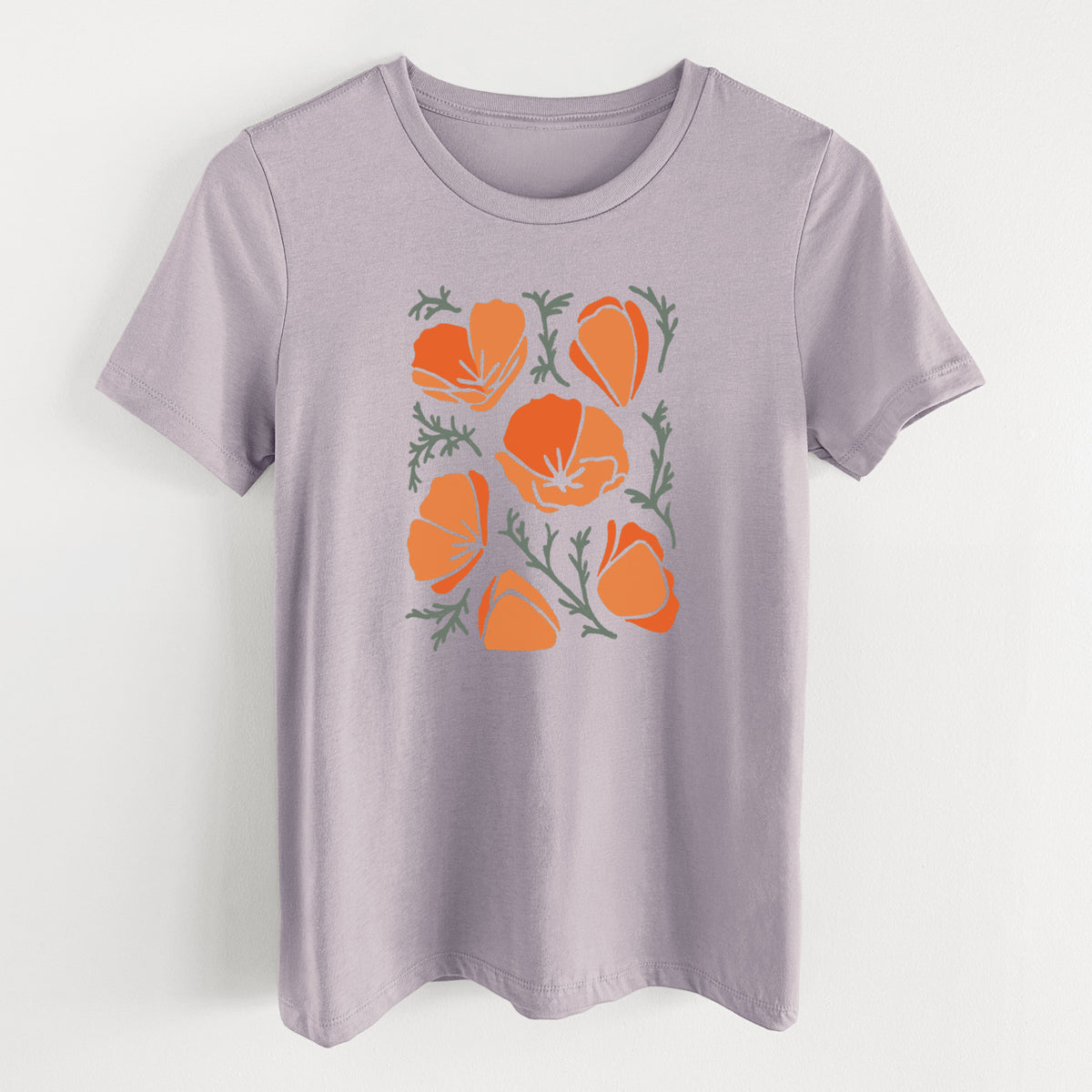 Poppy Vibes - Women's Lightweight Relaxed Fit 100% Cotton Crewneck