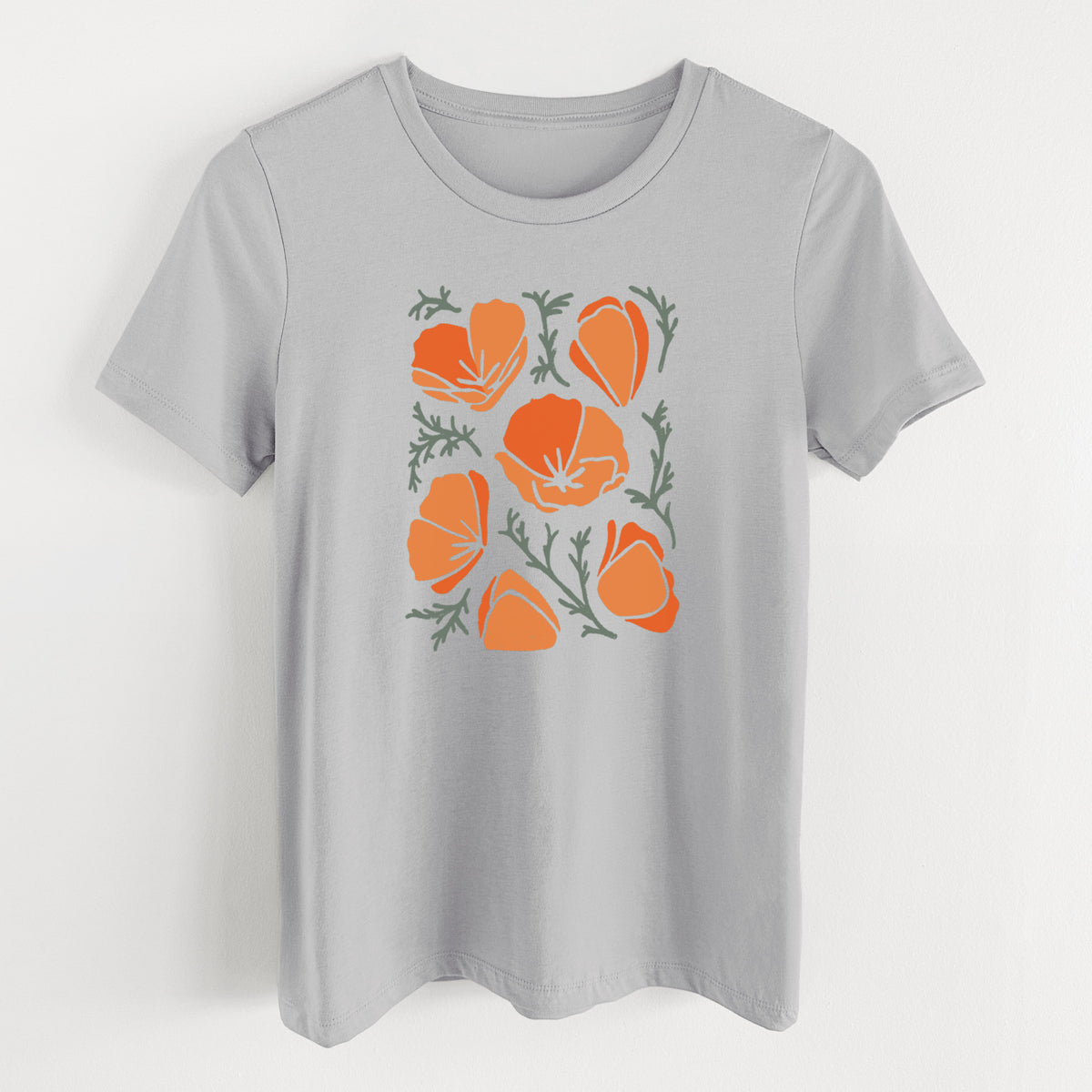 Poppy Vibes - Women's Lightweight Relaxed Fit 100% Cotton Crewneck