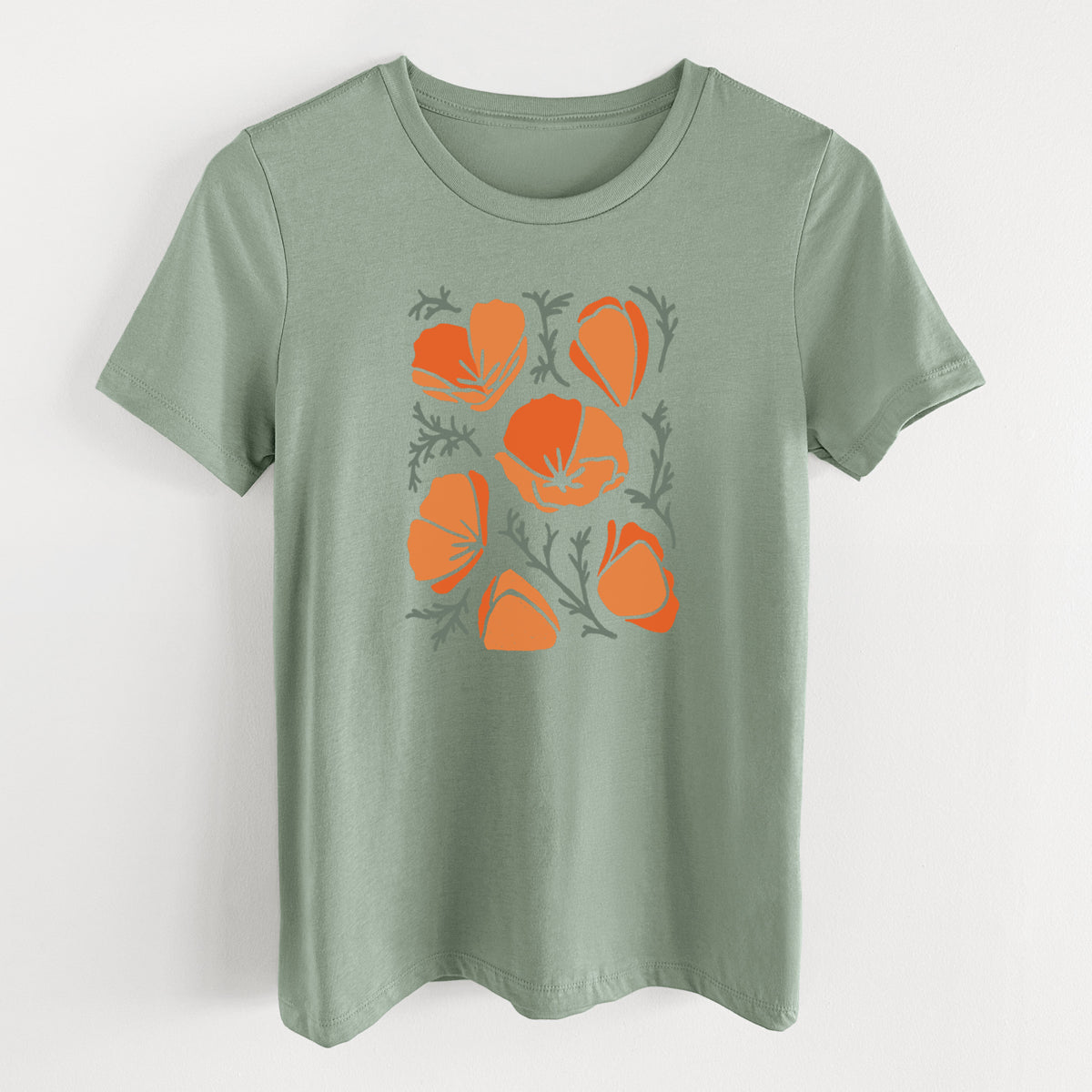 Poppy Vibes - Women's Lightweight Relaxed Fit 100% Cotton Crewneck