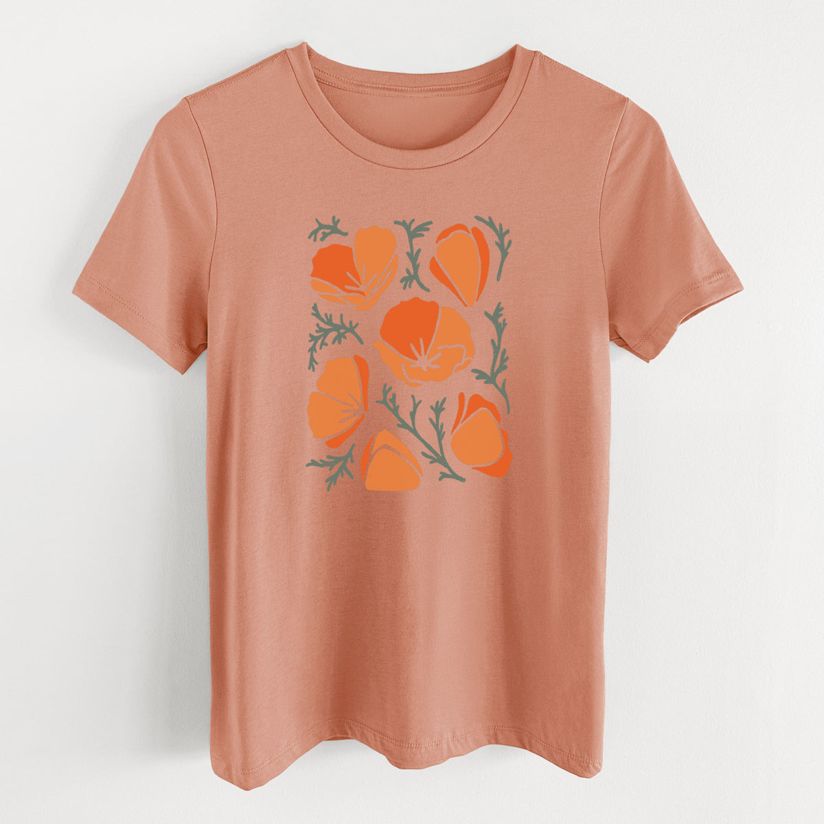 Poppy Vibes - Women's Lightweight Relaxed Fit 100% Cotton Crewneck