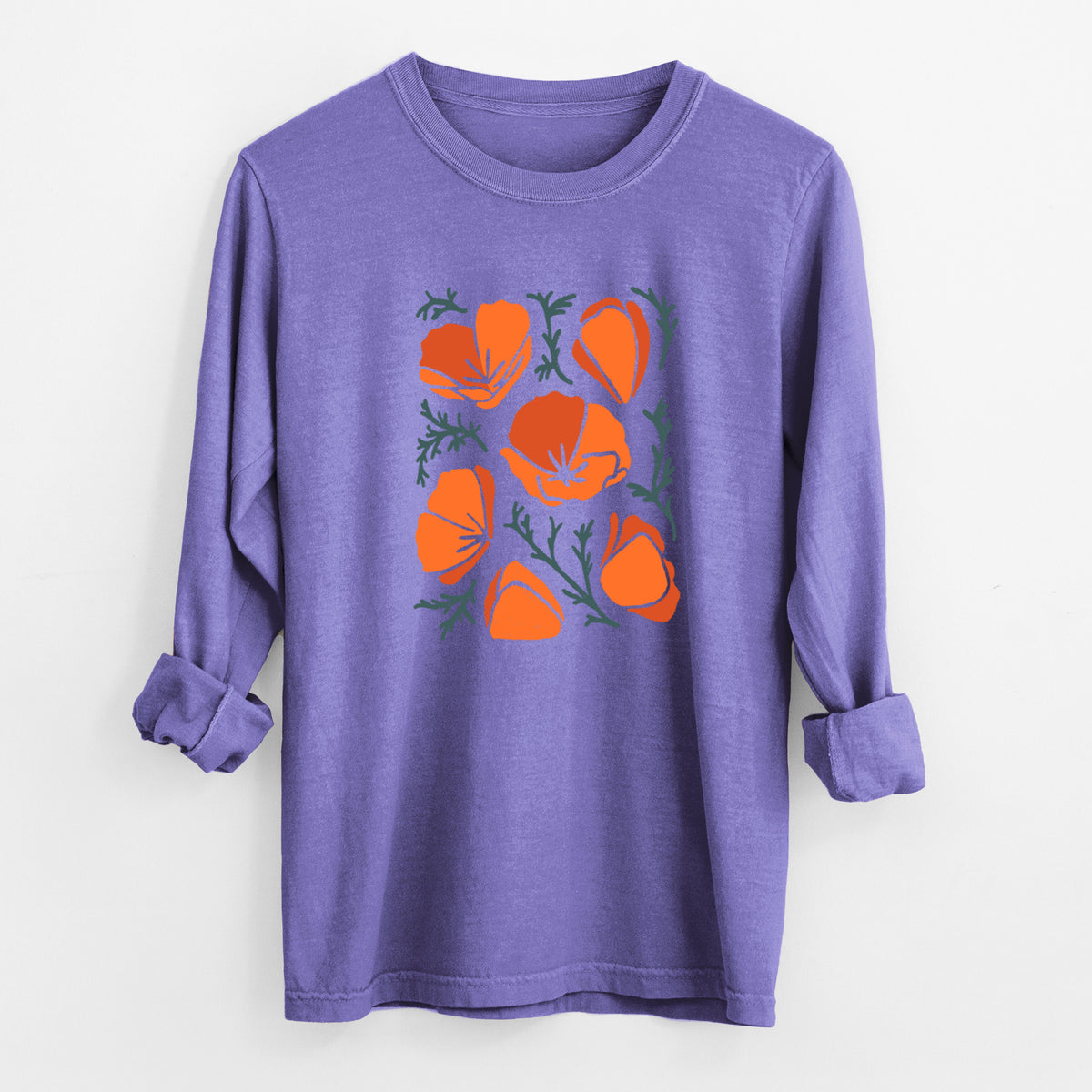Poppy Vibes - Unisex Comfort Colors 100% Cotton Long Sleeve