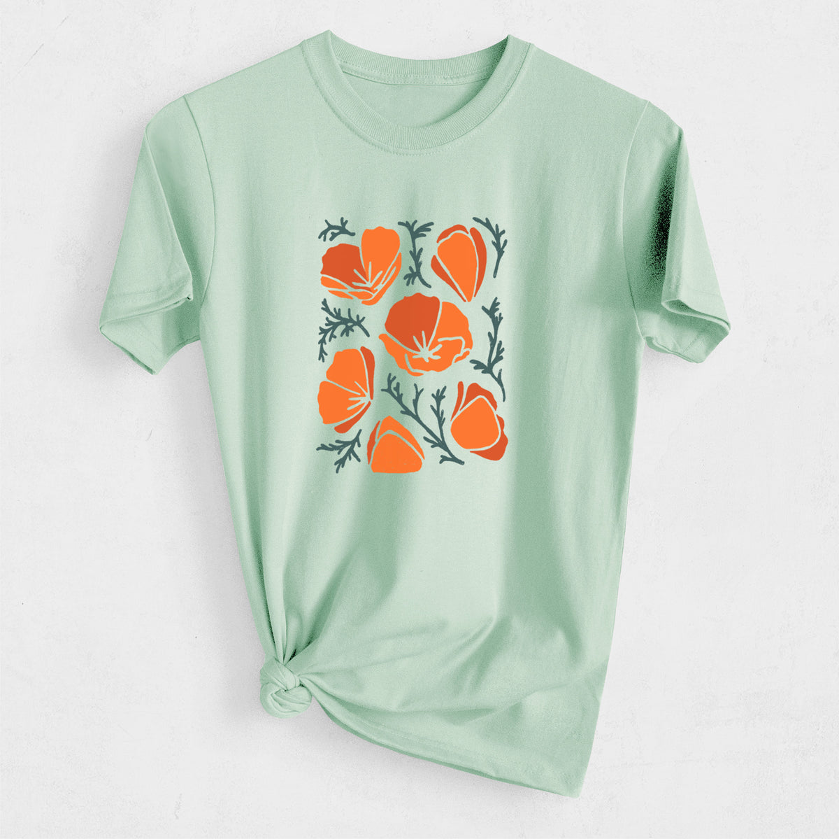 Poppy Vibes - Heavyweight Men&#39;s 100% Organic Cotton Tee