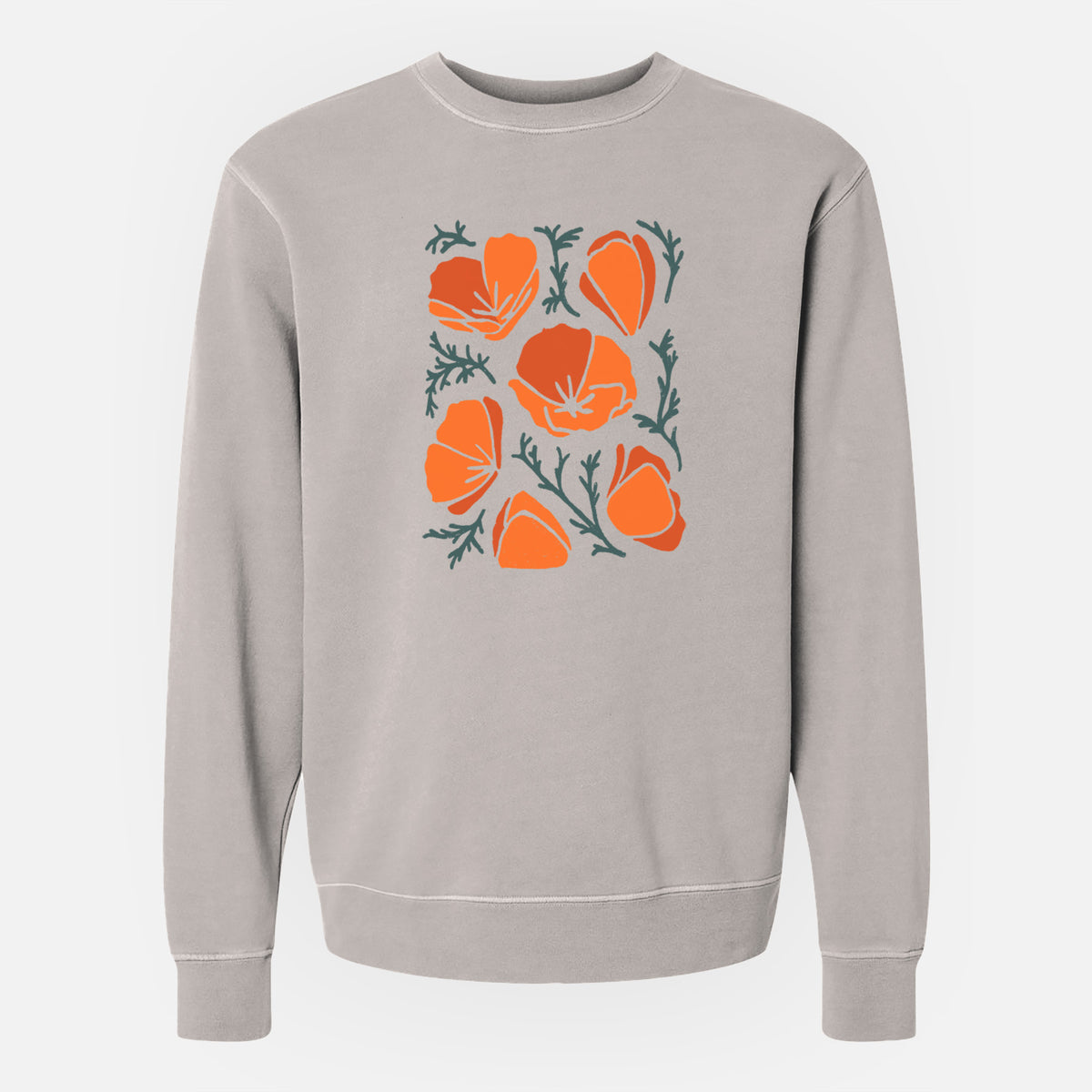Poppy Vibes - Unisex Pigment Dyed Crew Sweatshirt