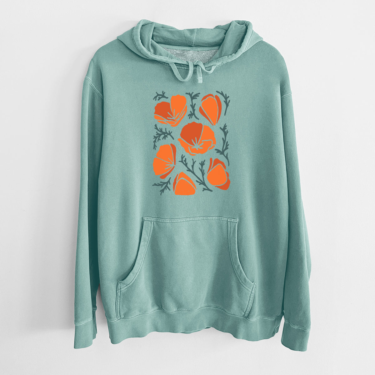 Poppy Vibes - Unisex Pigment Dyed Hoodie