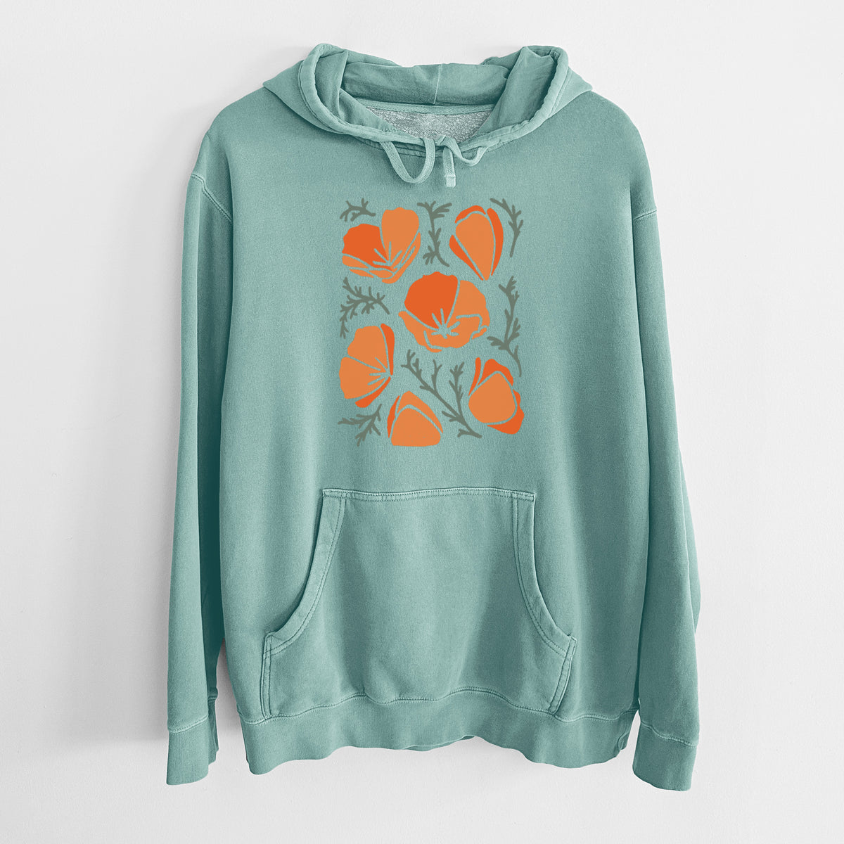 Poppy Vibes - Unisex Pigment Dyed Hoodie