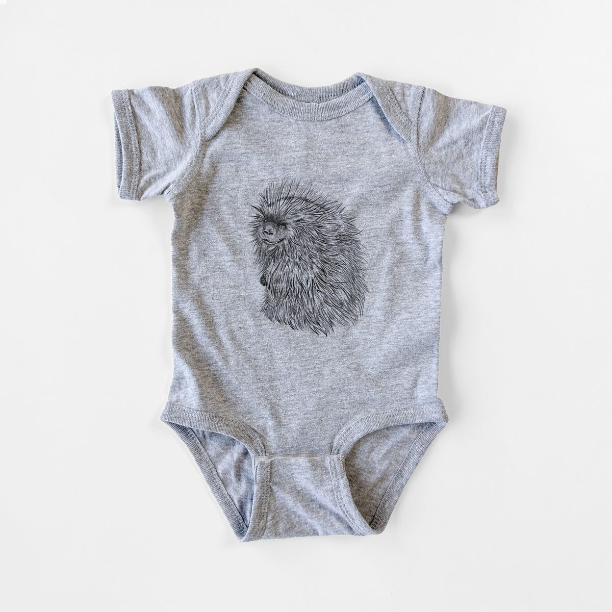 North American Porcupine - Erethizon dorsatum - Baby Fine Jersey Bodysuit