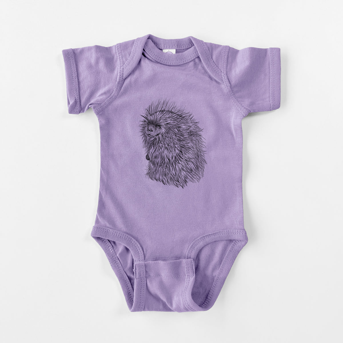North American Porcupine - Erethizon dorsatum - Baby Fine Jersey Bodysuit