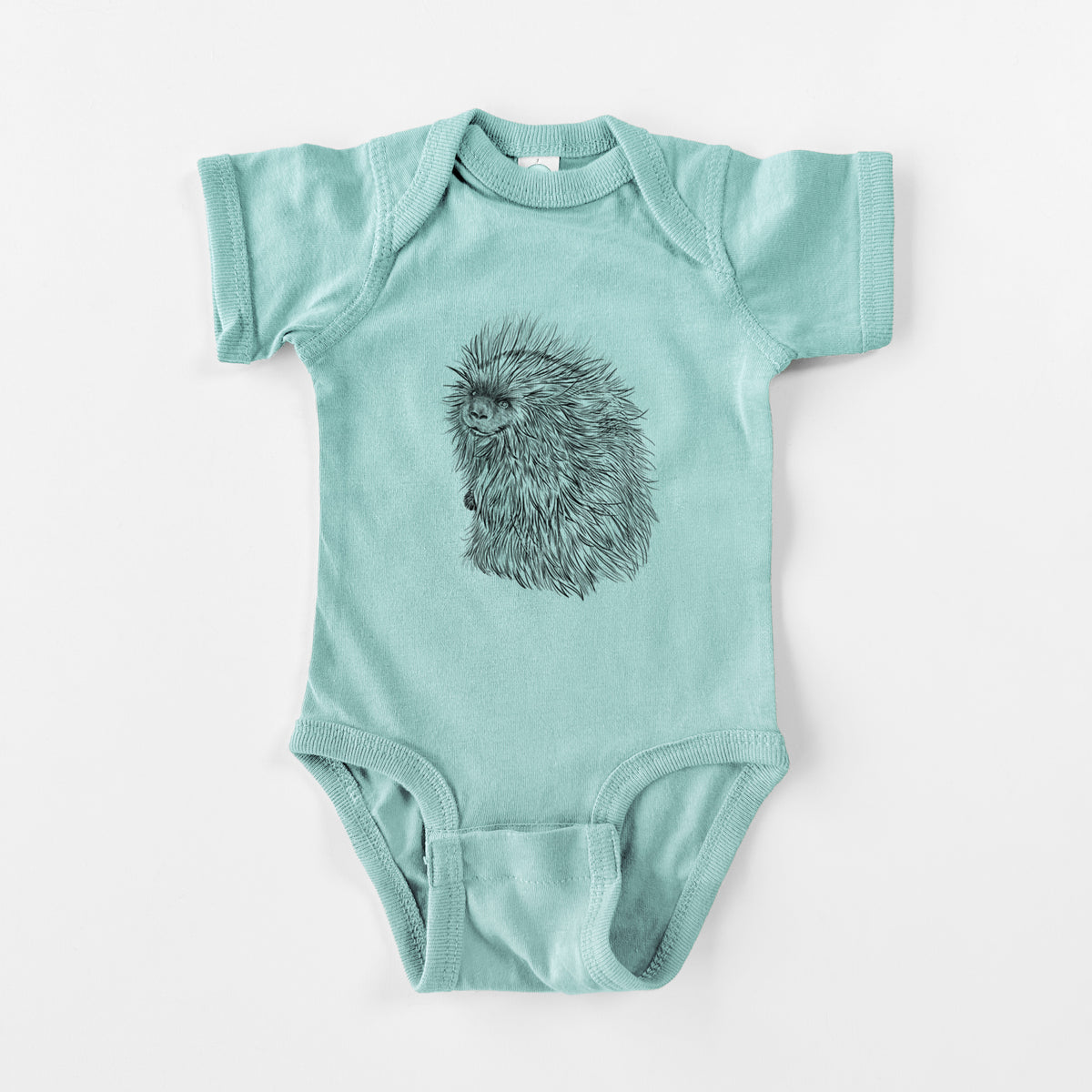 North American Porcupine - Erethizon dorsatum - Baby Fine Jersey Bodysuit