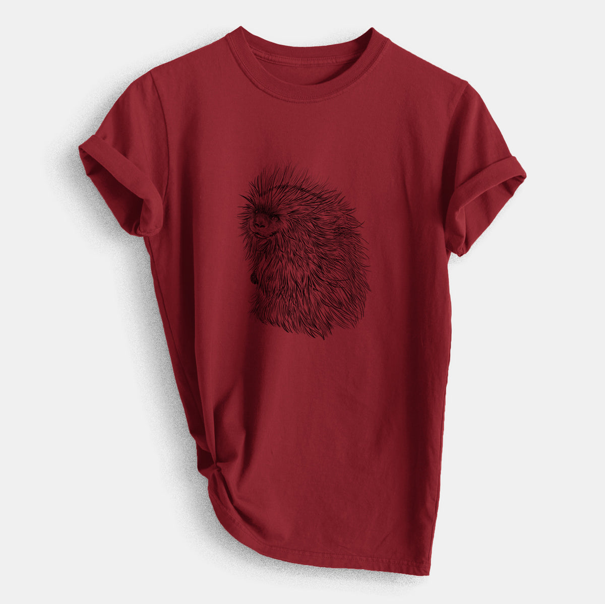 North American Porcupine - Erethizon dorsatum - Heavyweight Men&#39;s 100% Organic Cotton Tee