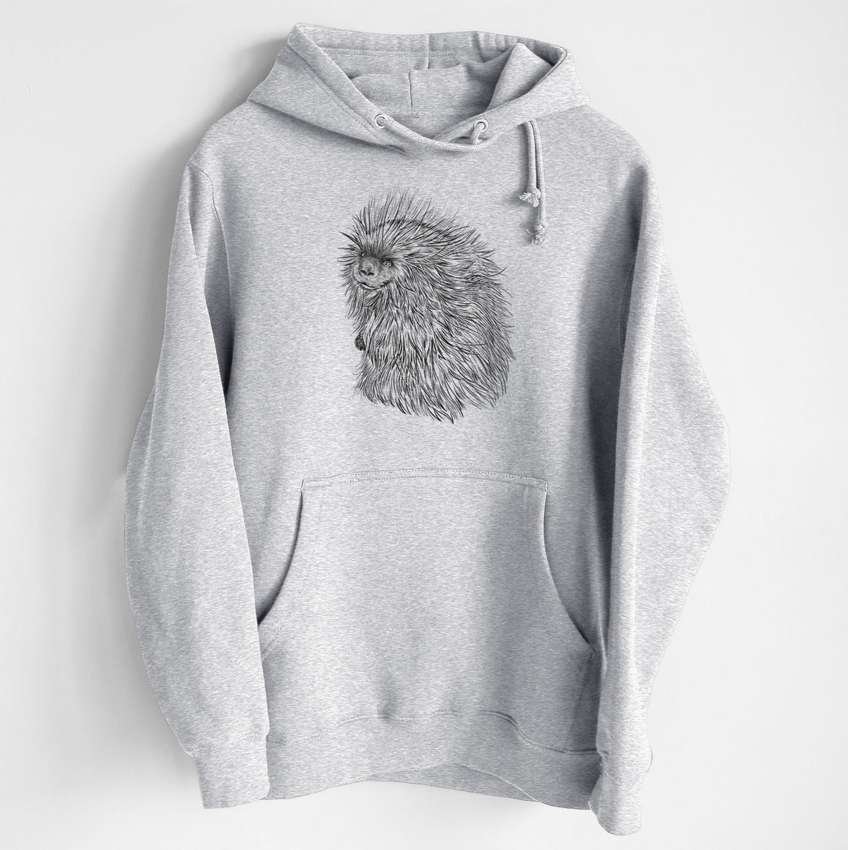 North American Porcupine - Erethizon dorsatum - Heavyweight Fleece Hoodie