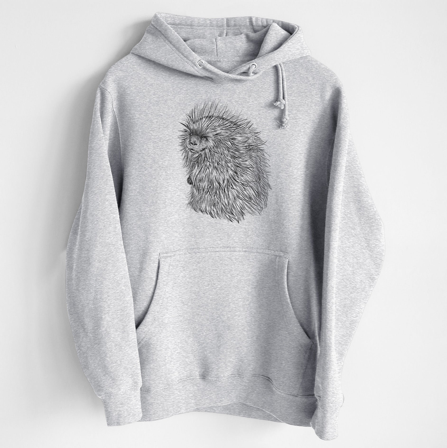 North American Porcupine - Erethizon dorsatum - Heavyweight Fleece Hoodie