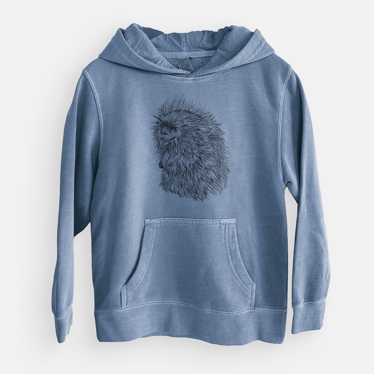 North American Porcupine - Erethizon dorsatum - Youth Pigment Dyed Hoodie