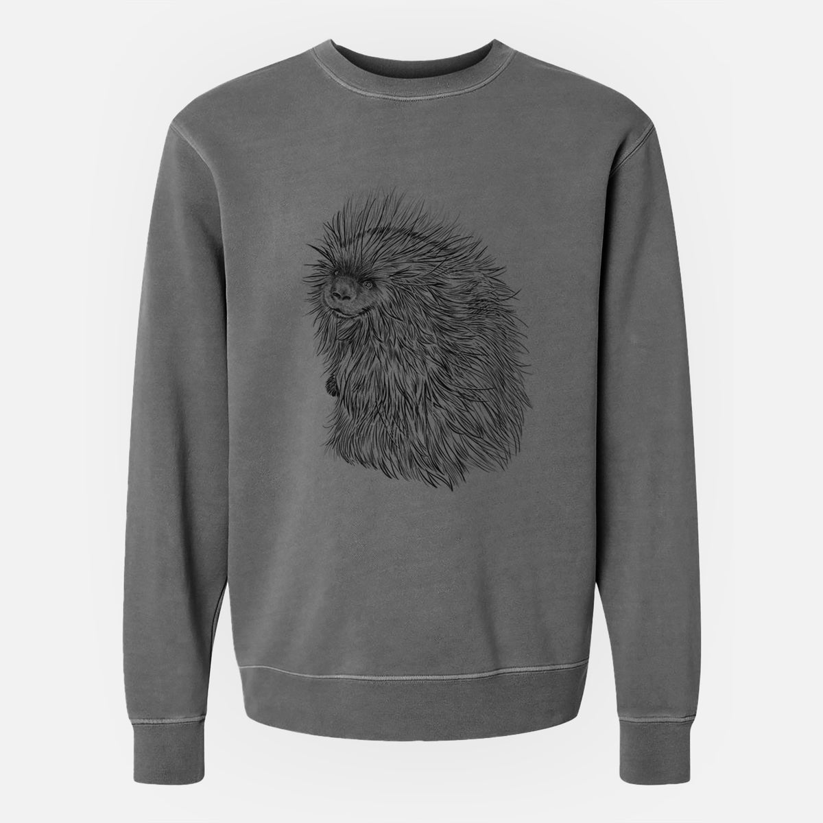 North American Porcupine - Erethizon dorsatum - Unisex Pigment Dyed Crew Sweatshirt