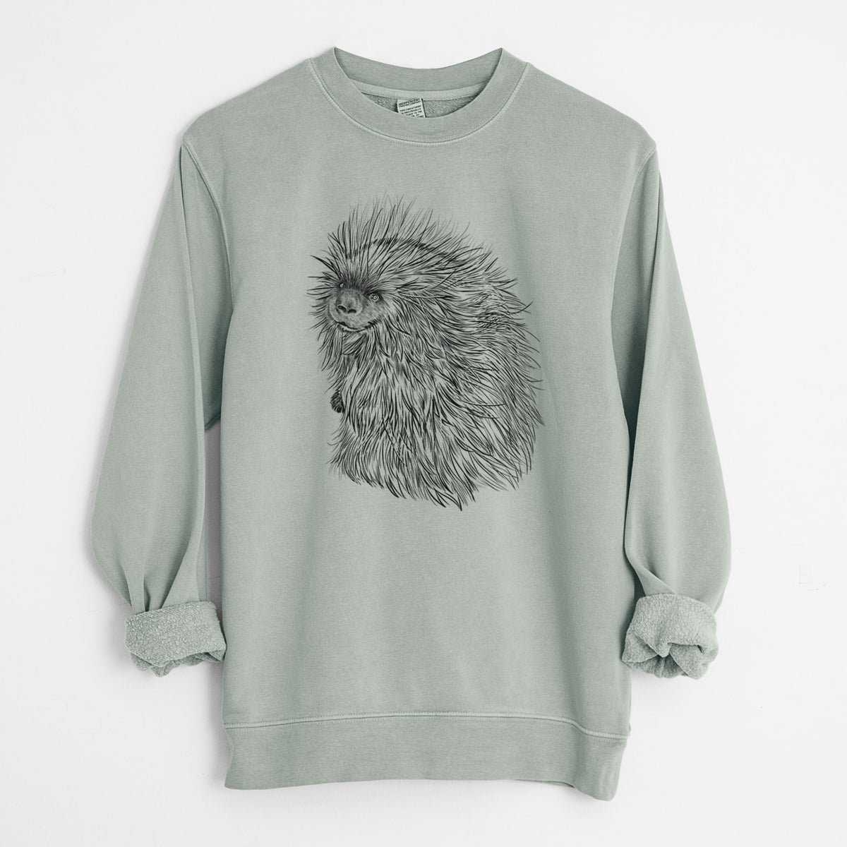 North American Porcupine - Erethizon dorsatum - Unisex Pigment Dyed Crew Sweatshirt