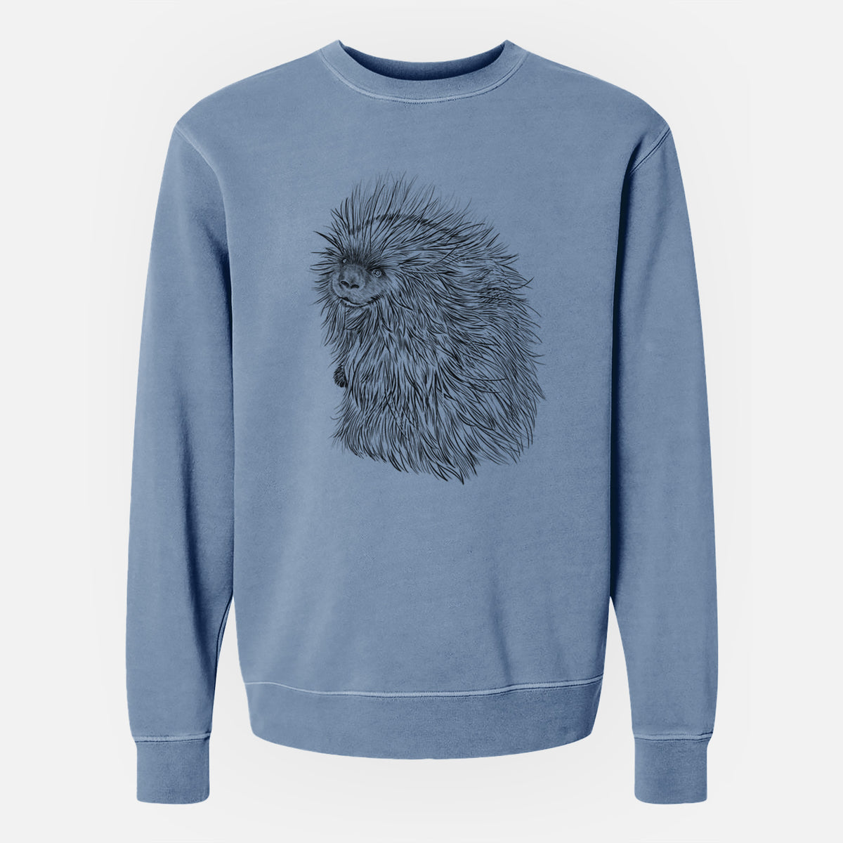 North American Porcupine - Erethizon dorsatum - Unisex Pigment Dyed Crew Sweatshirt