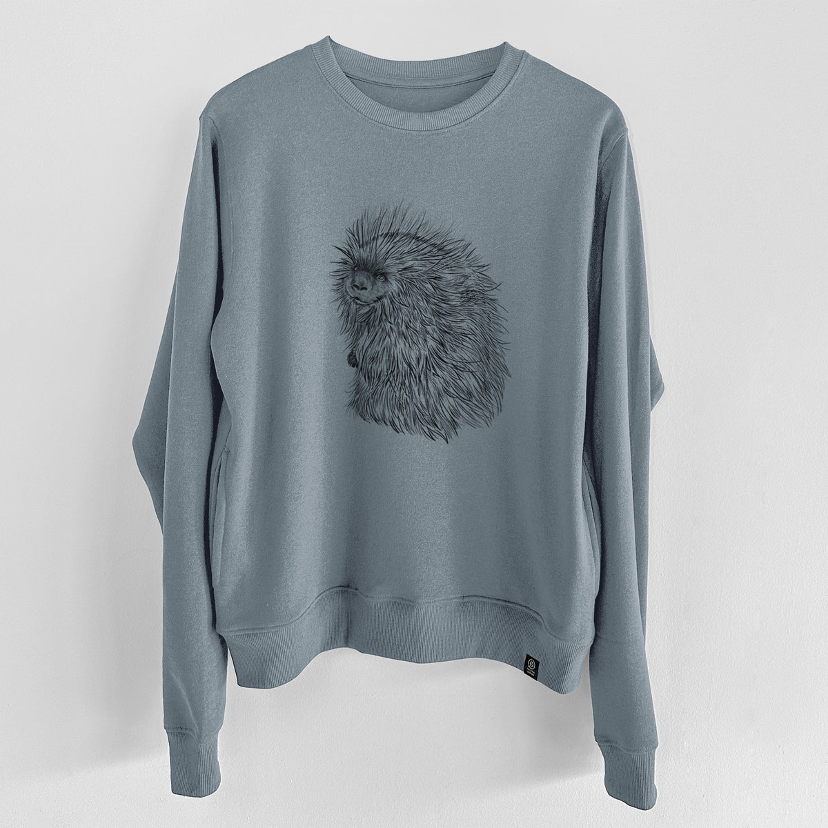 North American Porcupine - Erethizon dorsatum  - Unisex Reclaimed Crewneck Sweatshirt