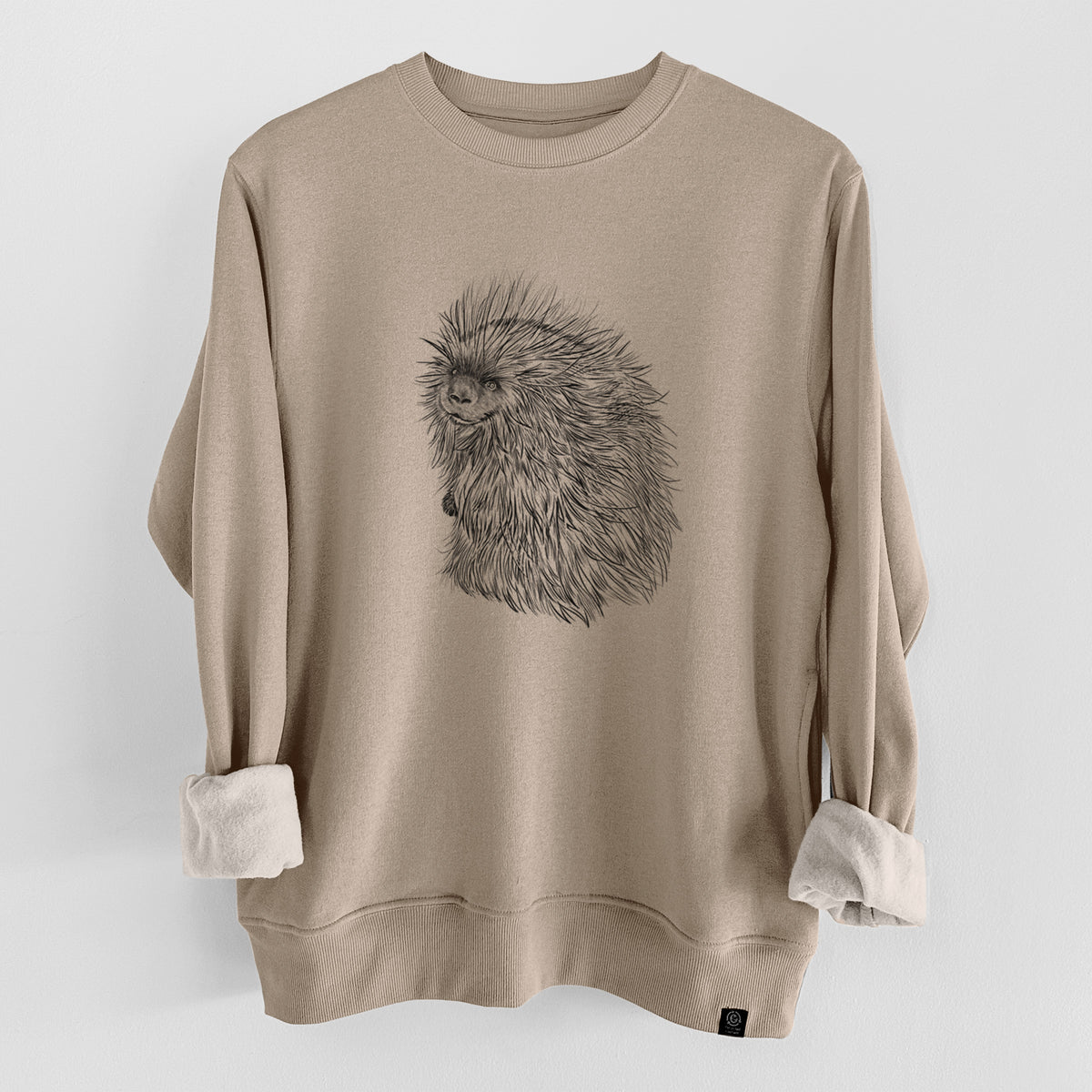 North American Porcupine - Erethizon dorsatum  - Unisex Reclaimed Crewneck Sweatshirt