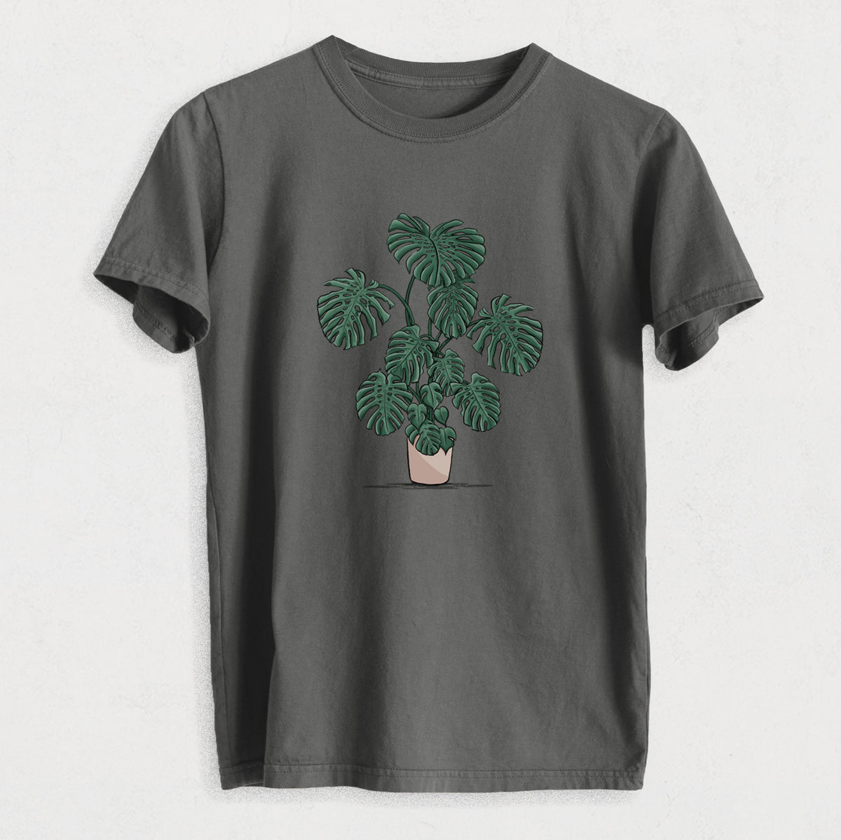 Potted Monstera Plant - Heavyweight Men&#39;s 100% Organic Cotton Tee