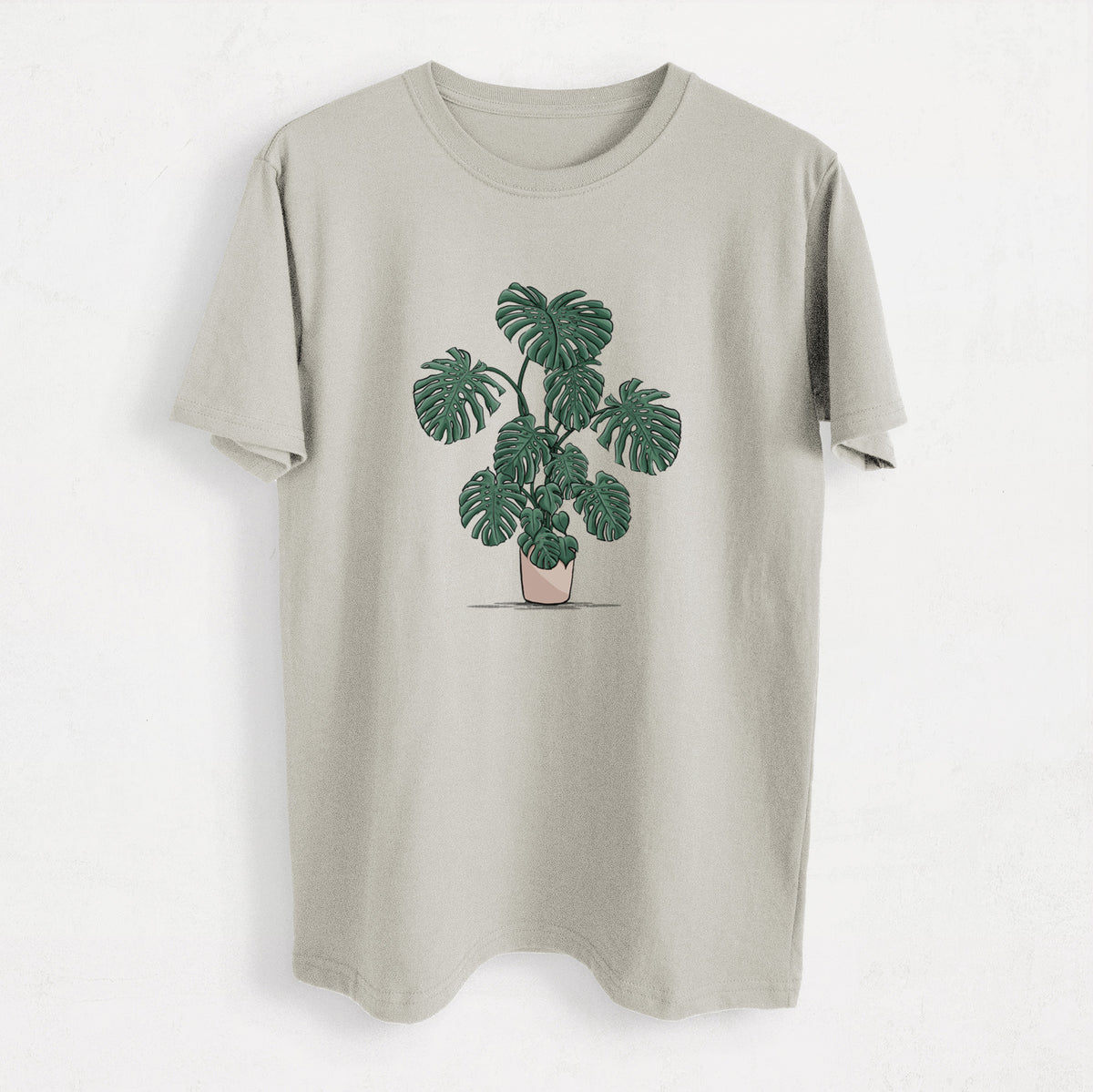 Potted Monstera Plant - Heavyweight Men&#39;s 100% Organic Cotton Tee