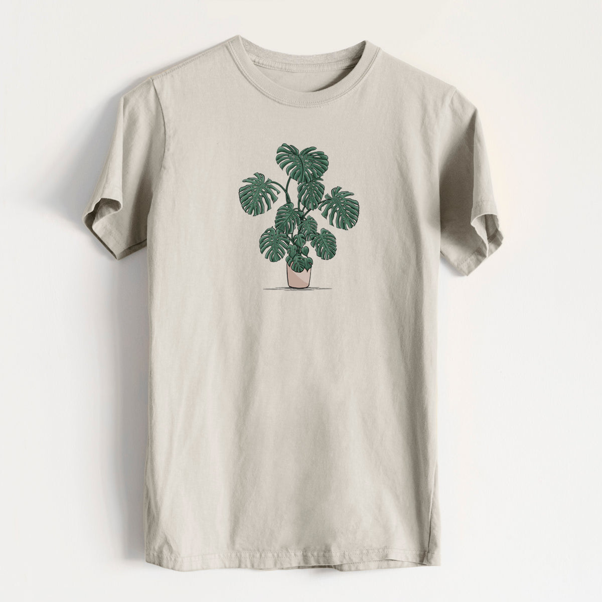 Potted Monstera Plant - Heavyweight Men&#39;s 100% Organic Cotton Tee