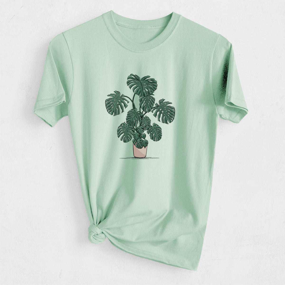 Potted Monstera Plant - Heavyweight Men&#39;s 100% Organic Cotton Tee