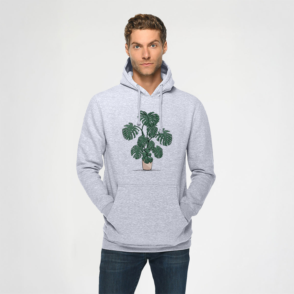 Potted Monstera Plant - Heavyweight Fleece Hoodie