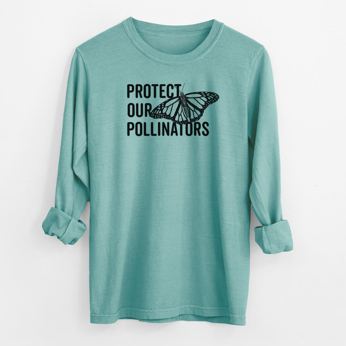 Protect our Pollinators - Men&#39;s Heavyweight 100% Cotton Long Sleeve