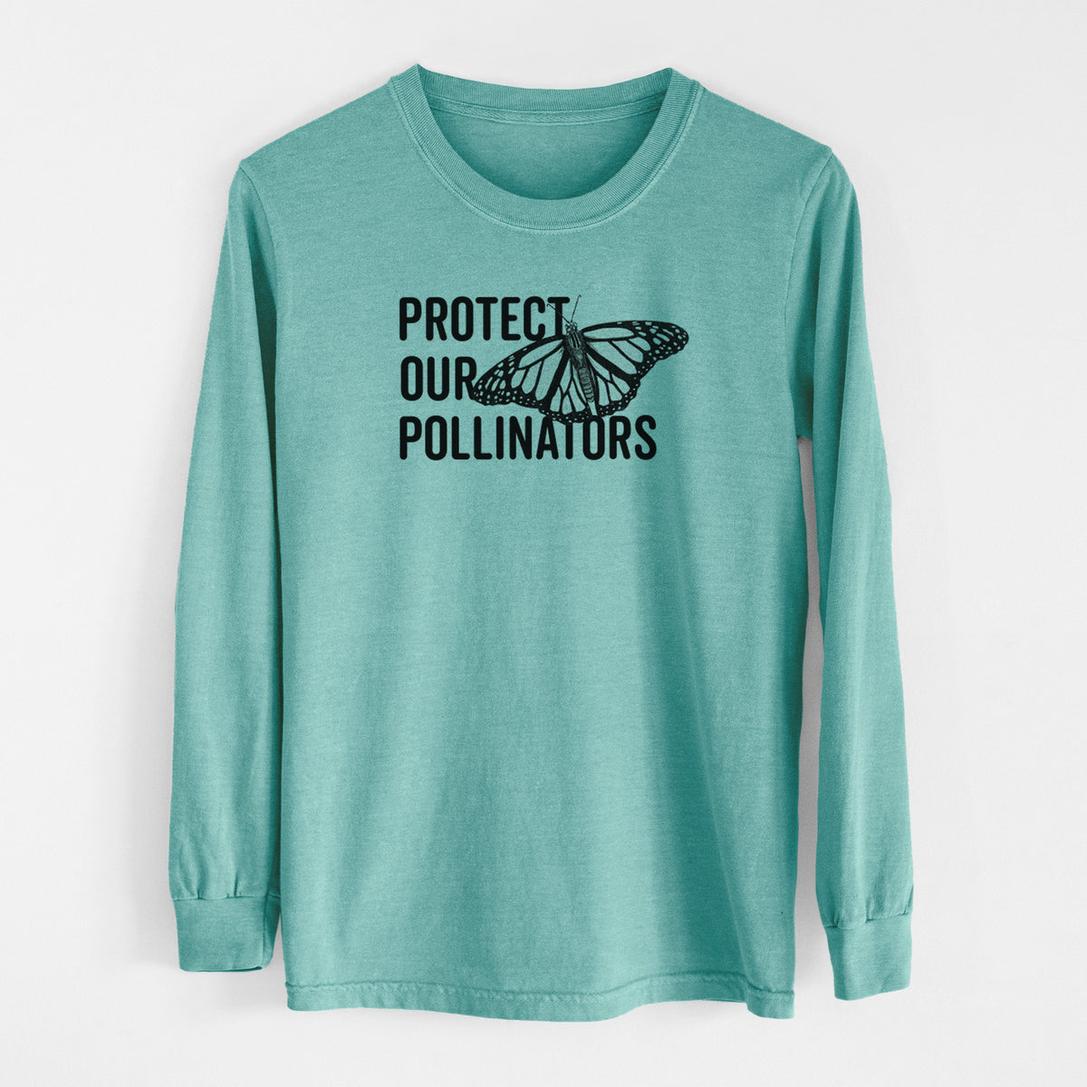 Protect our Pollinators - Men&#39;s Heavyweight 100% Cotton Long Sleeve