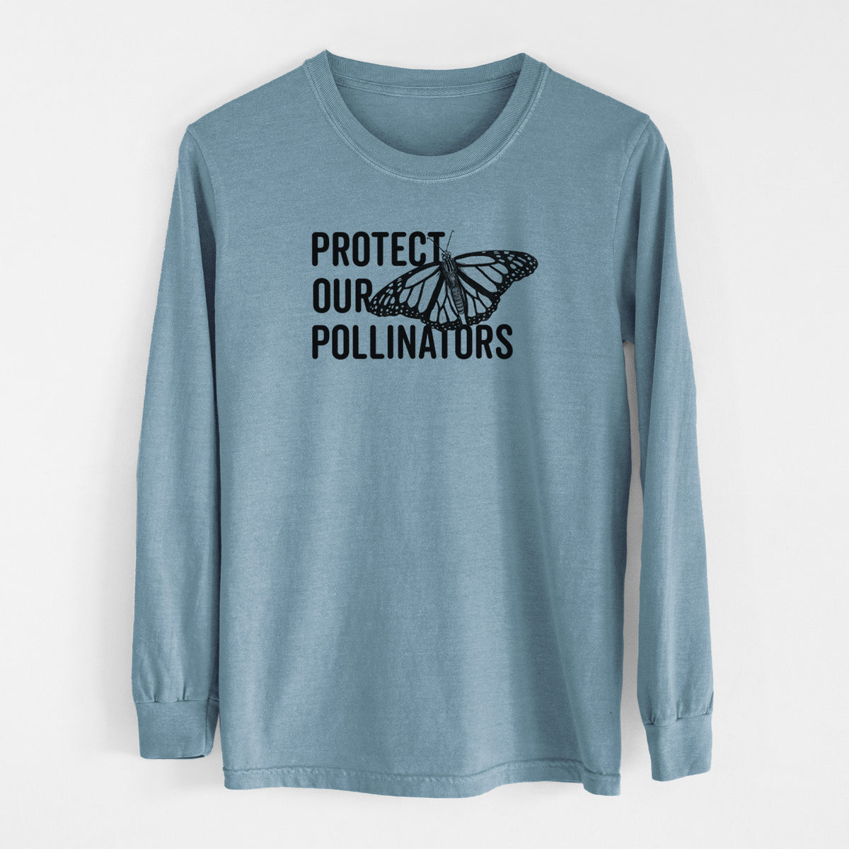 Protect our Pollinators - Men&#39;s Heavyweight 100% Cotton Long Sleeve