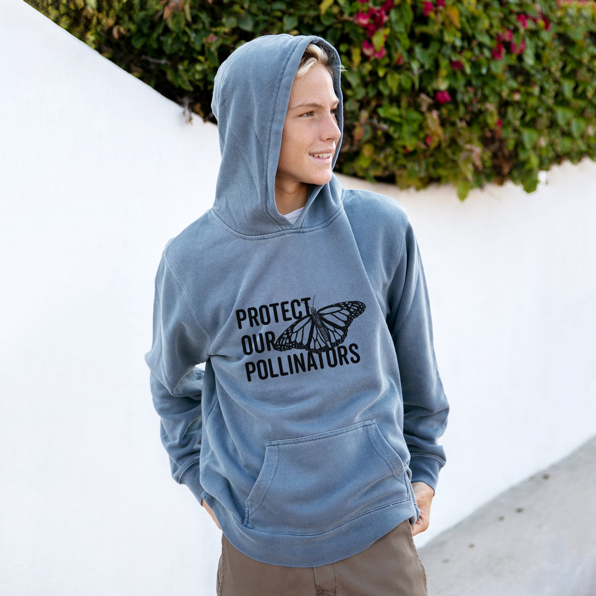 Protect our Pollinators - Youth Pigment Dyed Hoodie